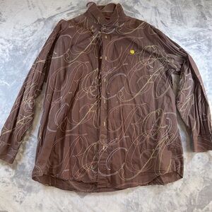 Rocawear Brown Shirt with Embroidered Accents